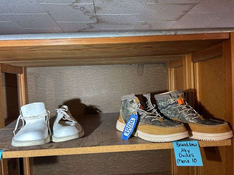 Vintage Size 8.5 Goodyear Shoes & Brand New Men's Size 10 Hey Dude Shoes