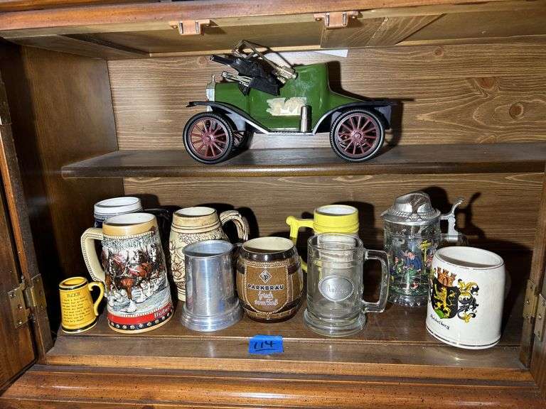 Beer Mug Collection & Car Decanter