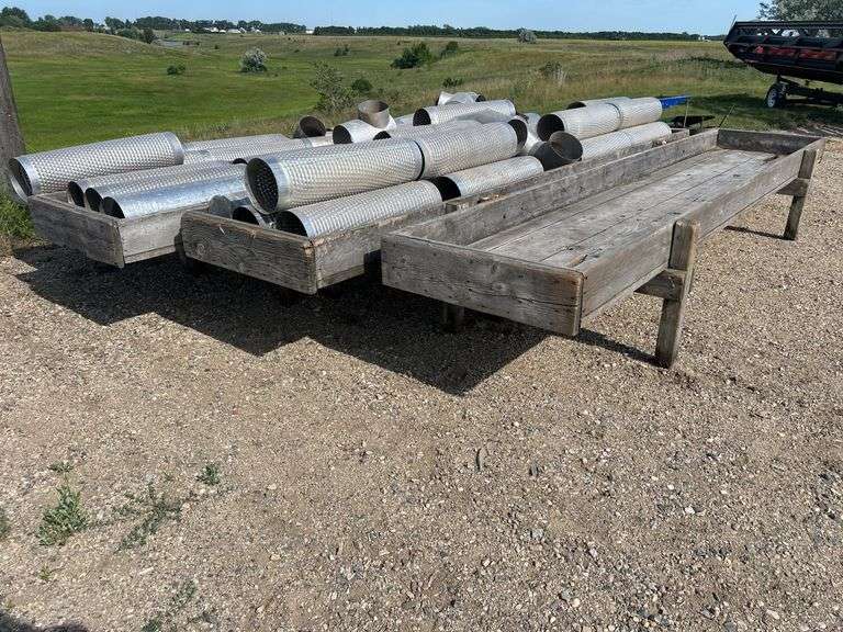 4 Wood Feed Bunks