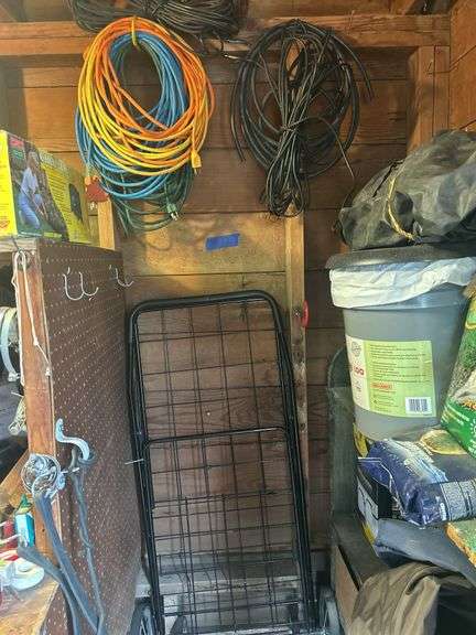 Collapsible Cart, Extention Cords, & Other Cords