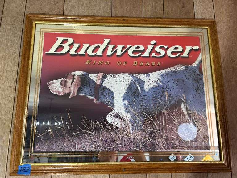Budweiser Mirror with Pointer Dog
