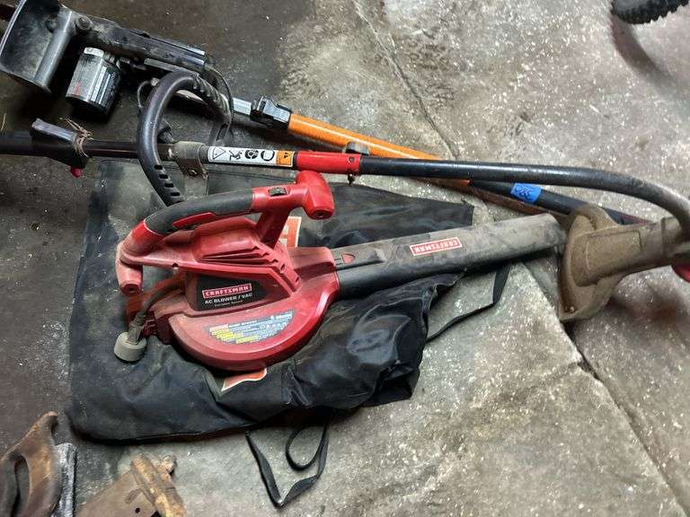 Blower Vac, Trimmer, & Electric Pole Saw