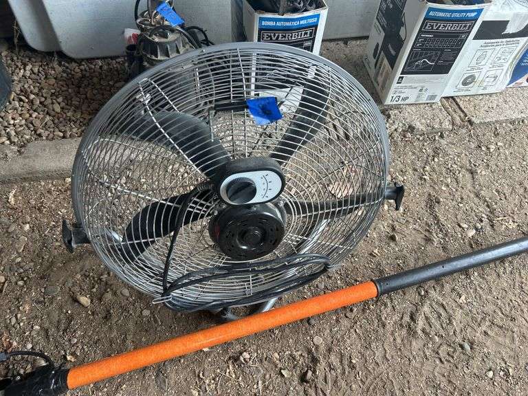 Electric Pole Saw & a Floor Fan