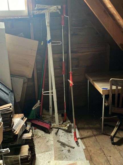 Ladder Rack, Brooms, & Sewer Snakes