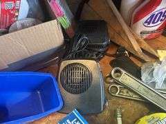 Contents of Countertop & Pegboard - Tools, Hardware, Shop Rags, & More