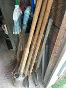 Wooden Shelf with Contents & Tools