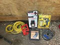 Romex 12/2 Wire, HVLP Spray Gun, Reel Of Cable, SAE Socket Set, & Battery Load Tester