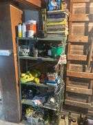 Metal Shelf with Contents