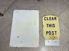 Clear This Post & Radioactive Materials Metal Signs