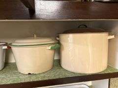 Enamel Coffee Pots, Other Enamel Pieces, Teapots, & Pitchers