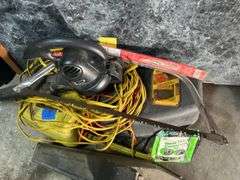 Remington Blower, Several Chainsaws, & Extension Cords