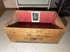 Bud Light Signs & a Wooden Wood Rubbers Box