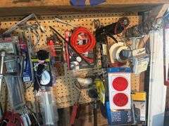 Items on Shelf & Pegboard Contents