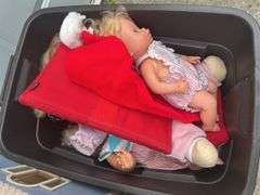 Dollhouse, Tote Of Dolls & Decor