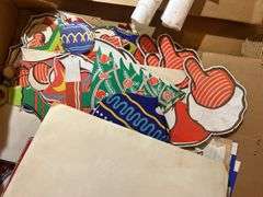Salzer Lumber Company Signs, Christmas Decor, & Gambles Hardware Store Advertising