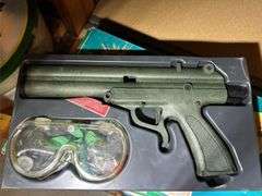 Cap Gun, Slingshot, & 2 Splatmaster Marking Pistols