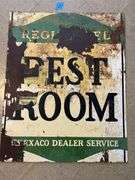 Texaco Registered Rest Room Sign