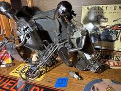 Two Harley-Davidson Signs & Related Motorcycle Themed Items