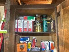 Items on the Wall & in the Cupboard - Extension Cords, Clamps, Bungee Cords, Yard Sprayers, Screws, 