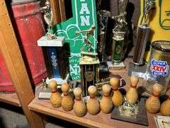 Collection of Bowling Trophies & Related Items