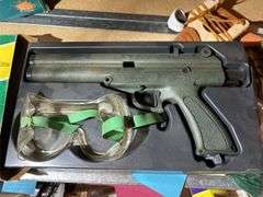 Cap Gun, Slingshot, & 2 Splatmaster Marking Pistols