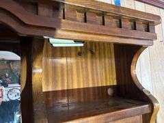 Old Waterbed Headboard Used as a Bar Back