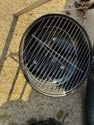 Two Red Charcoal Grills