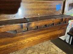 Old Waterbed Headboard Used as a Bar Back