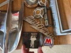 Collection Of Vehicle Emblems, Lights, & Related Items