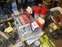 Contents of Shelf - Screwdrivers, Tools, Automotive Fluids, Magnets, & More