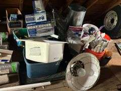 Boat Cover, Plumbing Supplies, & Light Fixture