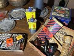 Table Top Full of Smoking & Tobacco Related Items