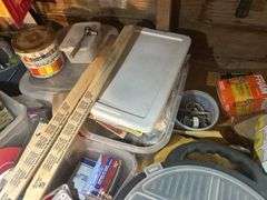 Contents of Tabletop - Tools, Wrenches, Painting Supplies, Fixtures, Copper Fittings, & Map Pro Gas