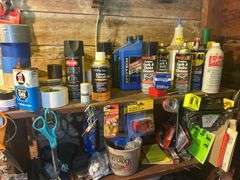 Contents of Shelf - Screwdrivers, Tools, Automotive Fluids, Magnets, & More