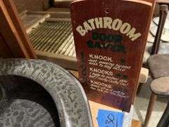 Enamel Bed Pans & a Stool