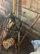 Shop Lights, Big Bertha Burner, Handyman Jack, Floor Jack, Jumper Cables, & Creeper