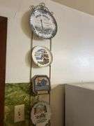 Coffee Makers, Percolator, Blenders, & Rack On The Wall with Plates