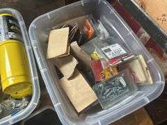 Contents of Tabletop - Tools, Wrenches, Painting Supplies, Fixtures, Copper Fittings, & Map Pro Gas