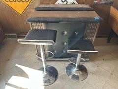 Home Bar Sections & Two Adjustable Height Stools