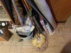 Mop Bucket, Mops, Carpet Remnant, Rugs, & More