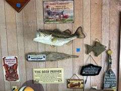Mounted Fish, Metal & Wood Signs, Lighted Keystone Light Sign