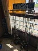 Zebco Display Rack with Rods & Reels