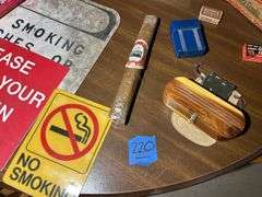 Table Top Full of Smoking & Tobacco Related Items