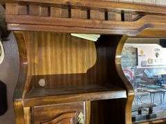 Old Waterbed Headboard Used as a Bar Back