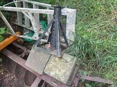 Engine Stand, Small Disc, Old Propane Tanks, Riding Lawnmower, & More