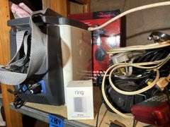 12 Volt Cooler, Walkie Talkies, Camera Tripod, Sound Bars, Cords, Rocket Fish Headphones, & More