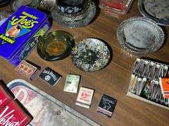 Table Top Full of Smoking & Tobacco Related Items
