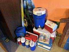 Folding Chairs, Umbrellas, & Coolers