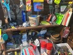 Contents of Shelf - Screwdrivers, Tools, Automotive Fluids, Magnets, & More