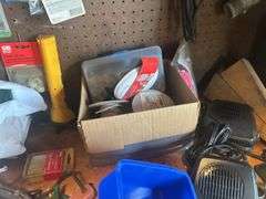 Contents of Countertop & Pegboard - Tools, Hardware, Shop Rags, & More